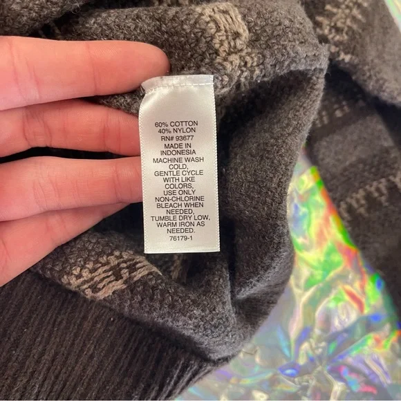 Mutual Weave Men's Brown Patterned Henley Pullover Sweater Size 4XLT 4XL XXXXL - Picture 9 of 10